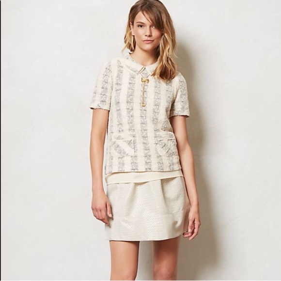 2/$50 Ganni Cressida Gold Skirt Anthropologie M - Picture 1 of 7